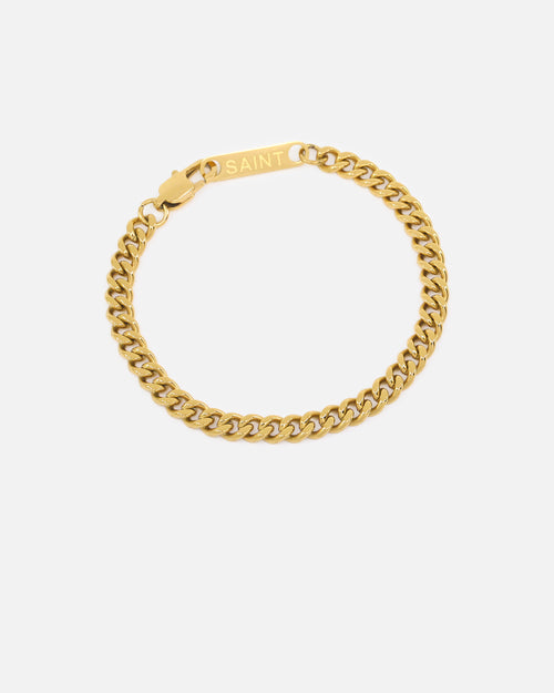Saint Morta 5mm Cuban Bracelet Gold