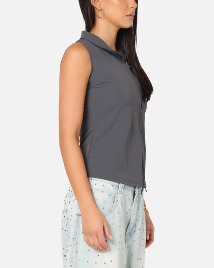 XXIII Women's Asymmetric Zip Top Grey