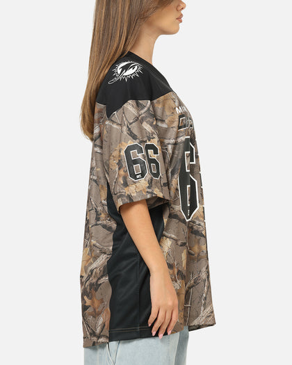 Majestic Athletic Miami Dolphins Mesh Oversized T-Shirt Khaki Forest Camo