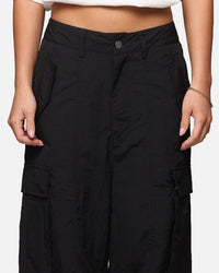 MNML Nylon Rave Cargo Pants Black