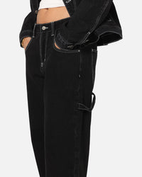 Saint Morta Amplus Fray Carpenter Jeans Contrast Black