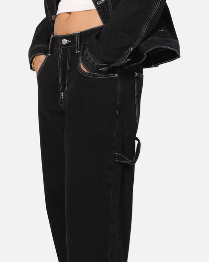Saint Morta Amplus Fray Carpenter Jeans Contrast Black