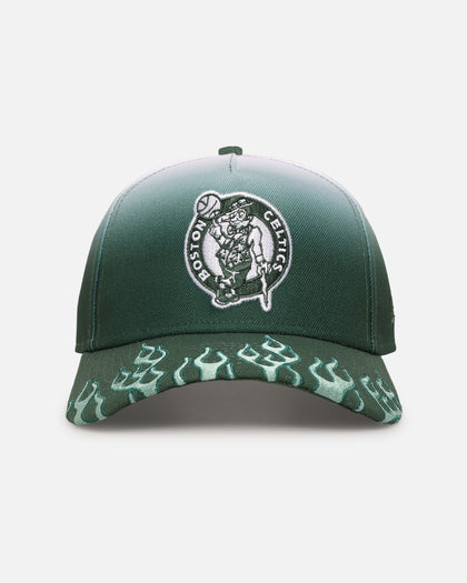 New Era Boston Celtics 'Sundyed Flames' 9FORTY A-Frame Snapback Pine Green