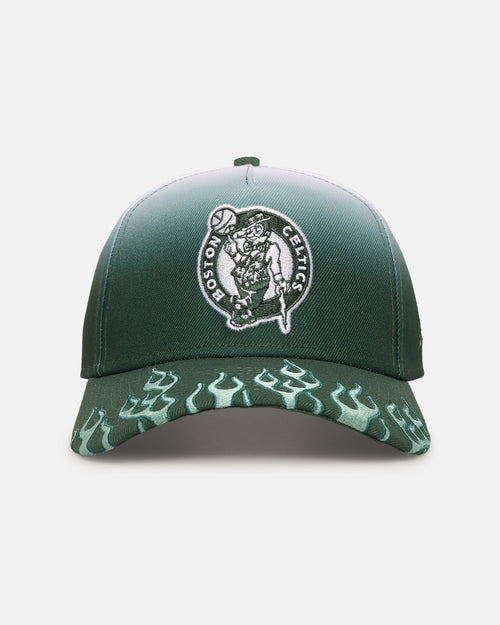 New Era Boston Celtics 'Sundyed Flames' 9FORTY A-Frame Snapback Pine Green