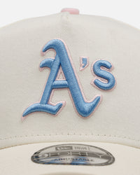 New Era Oakland Athletics 'Pastel' 9FORTY A-Frame Snapback Chrome White