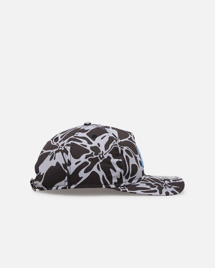 New Era Atlanta Braves 'Brushed Cotton' 19TWENTY Strapback Black/Light Blue