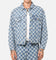 XXIII Checker Board Trucker Jacket Blue