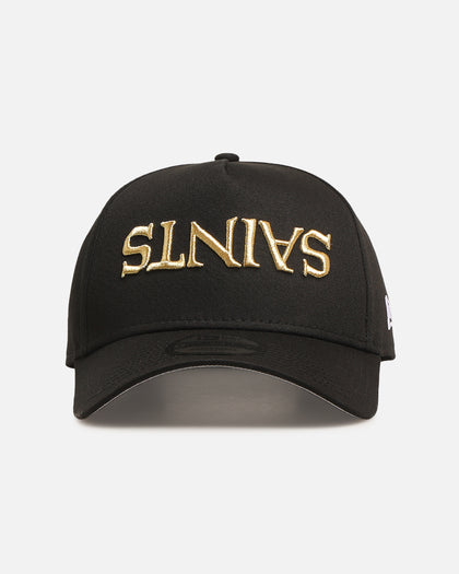New Era New Orleans Saints 'Upside Down Logo' 9FORTY A-Frame Snapback Black