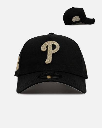New Era Philadelphia Phillies 'Raised Metallic Chainstitch' 9FORTY A-Frame Snapback Black