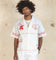 404 Frontier Embroidered Button Up Shirt Off White