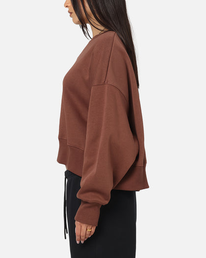 Nike Women's Sportswear Phoenix Fleece Crewneck Archaeo Brown/Sail