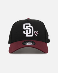 New Era San Diego Padres 'Burgundy Hearts' 9FORTY A-Frame Snapback Black/Maroon