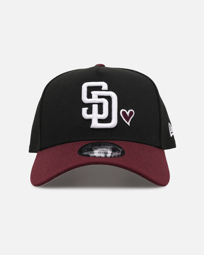 New Era San Diego Padres 'Burgundy Hearts' 9FORTY A-Frame Snapback Black/Maroon