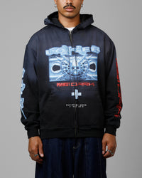 Loiter Void Zip Up Hoodie Washed Black
