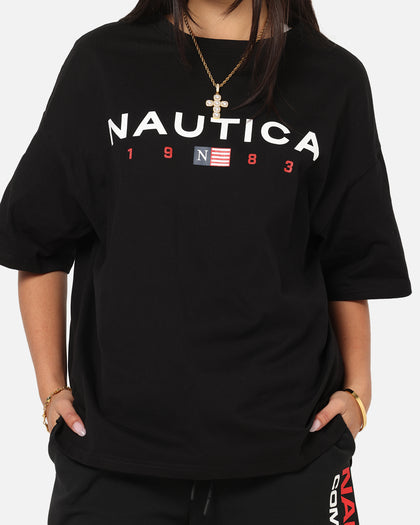 Nautica Letter Logo T-Shirt Black