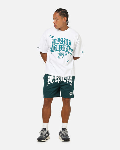 Mitchell & Ness Miami Dolphins Stars & Text Boxy T-Shirt White