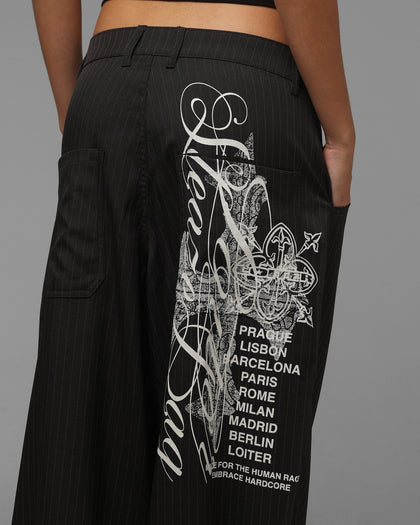 Loiter Eastern Bloc Pinstripe Trousers Black Pinstripe