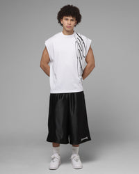 Loiter Script Muscle T-Shirt White