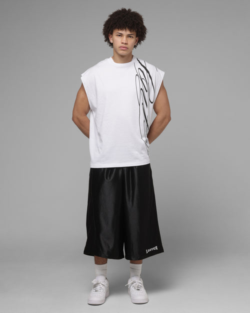 Loiter Script Muscle T-Shirt White