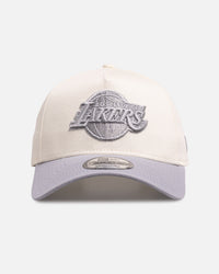 New Era Los Angeles Lakers 'Chrome Grey' 9FORTY A-Frame Snapback White/Silver
