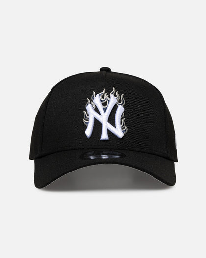 New Era New York Yankees 'Flame Logo' 9FORTY A-Frame Snapback Black