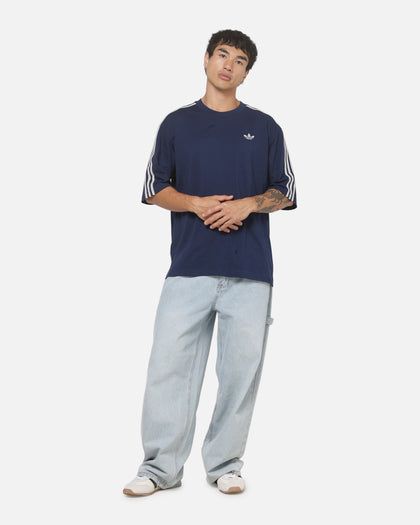 Adidas 3 Stripes Oversized T-Shirt Night Indigo