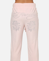 Ed Hardy Women's Rhinestone Trackpants Pink