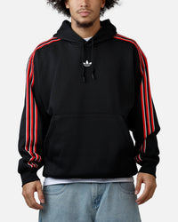 Adidas Three Stripes Hoodie Black/Red