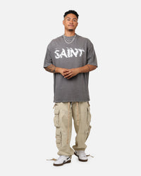 Saint Morta System Overload T-Shirt Washed Charcoal