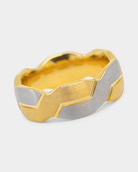 NXS Twisted Tungsten Ring Gold/Tungsten