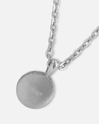 Saint Morta Onyx Round Pendant Chain White Gold