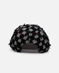 New Era Atlanta Braves 'Frayed Checkerboard' 9FORTY A-Frame Snapback Black/Grey