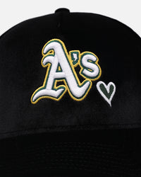 New Era Oakland Athletics 'Velvet Hearts' 9FORTY A-Frame Snapback Black