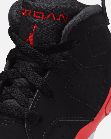Jordan Kids' Air Jordan 6 Retro "Infrared Salesman" (TD) Black/Lt Crimson