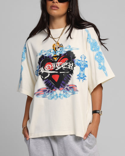 Loiter Hearts T-Shirt Off White