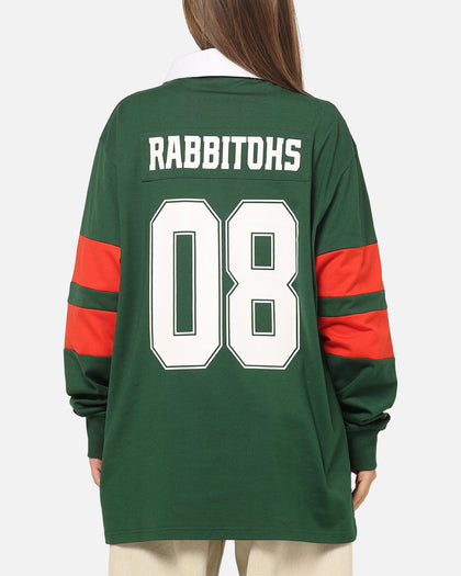 Bleacher Athletic South Sydney Rabbitohs NRL Legacy Rugby Polo Shirt Green