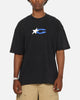 Carre Star Mark T-Shirt Black Acidwash