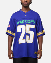 Bleacher Athletic New Zealand Warriors NRL 2025 Las Vegas Round Grid Iron T-Shirt Official Team Colour