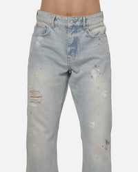 Represent Painted Denim Jeans Coastal Blue