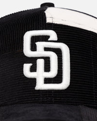 New Era San Diego Padres 'Patchwork Corduroy' 9FORTY A-Frame Snapback Black/Cream