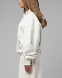 Loiter Pearl Zip Hoodie Off White