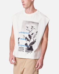 MNML Distressed Sleeveless Tank Antique White