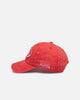 Von Dutch Distressed Dad Strapback Cap Washed Red