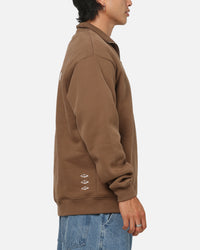 Vouseti The OG Quarter Zip Crewneck Coffee