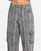 XXIII Snake Skin Cargo Pants Black Snake Print
