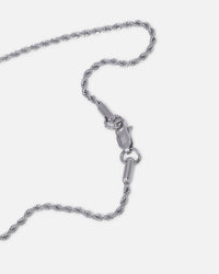Saint Morta Carbon Cross Pendant Chain White Gold