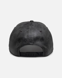 New Era Los Angeles Dodgers 'Tonal Cracked Leather' 9FORTY A-Frame Snapback Black
