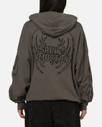 Saint Morta Crested Wing Hoodie Washed Charcoal