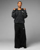 Loiter Waffle Zip Hoodie Black