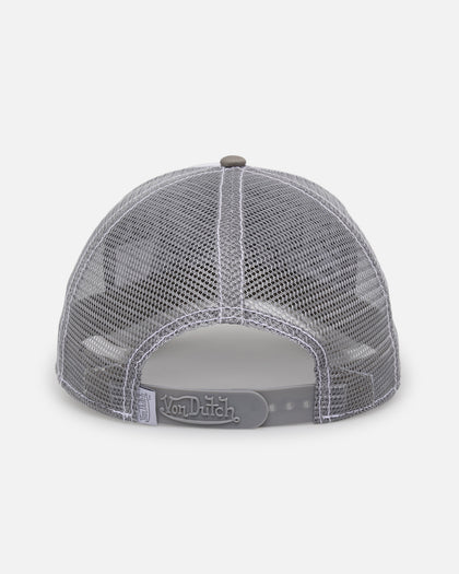 Von Dutch Grey & White Trucker Snapback Grey/White